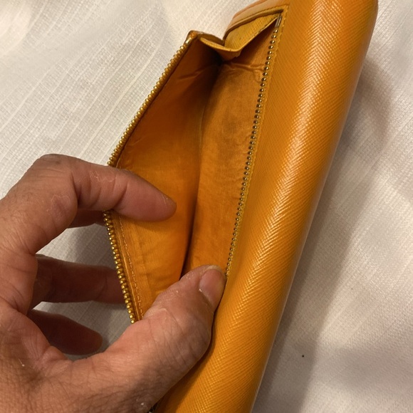 EUC - Prada Wallet Trifold Golden Yellow - Picture 8 of 12